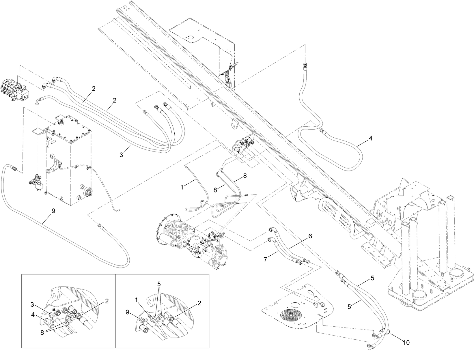 Hydraulic Pump Hose Assembly No. 3