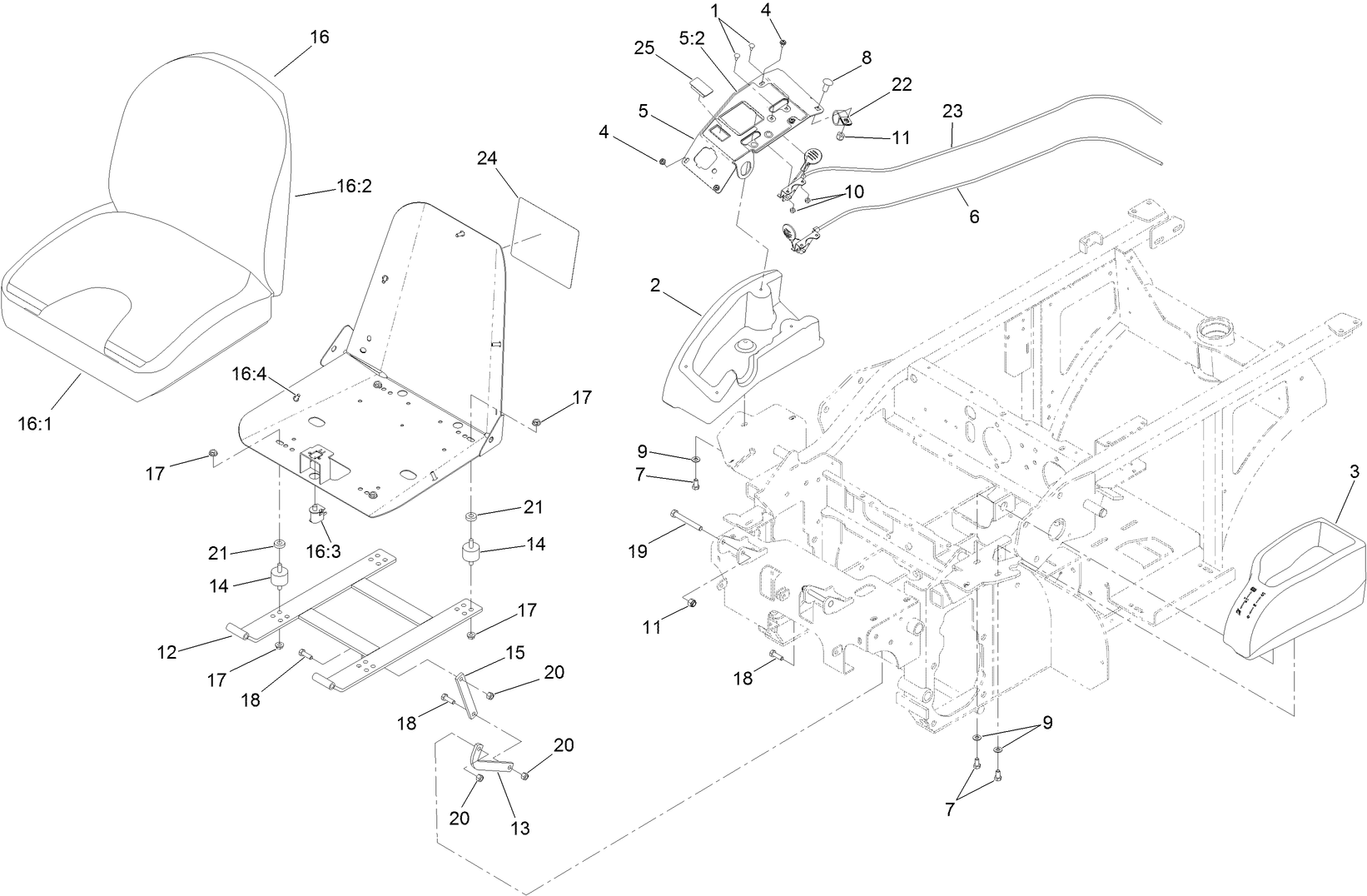 Seat and Console Assembly