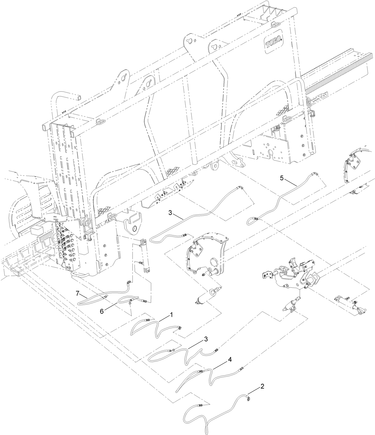 Thrust Frame Hydraulic Hose Assembly No. 3