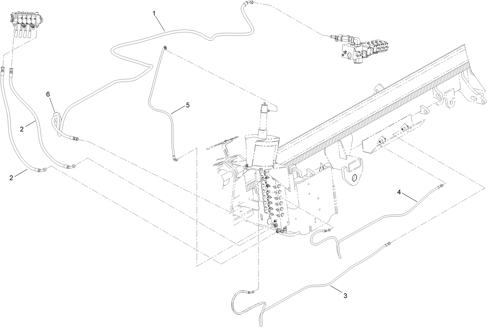 Thrust Frame Hydraulic Hose Assembly No. 5