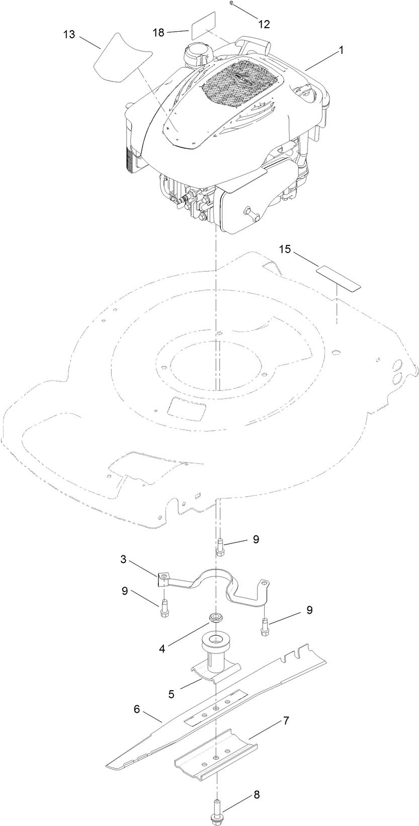Engine and Blade Assembly