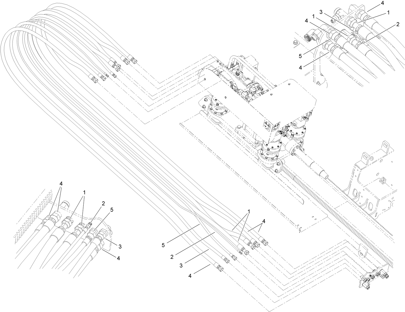 Thrust Frame Hydraulic Hose Assembly No. 6