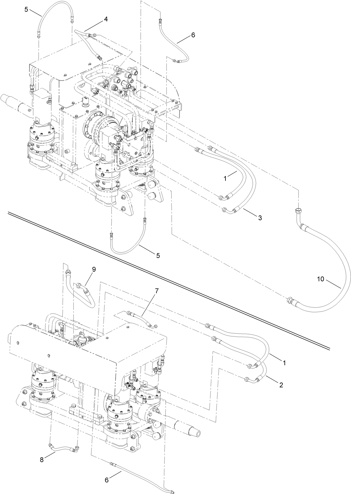 Thrust Frame Hydraulic Hose Assembly No. 7