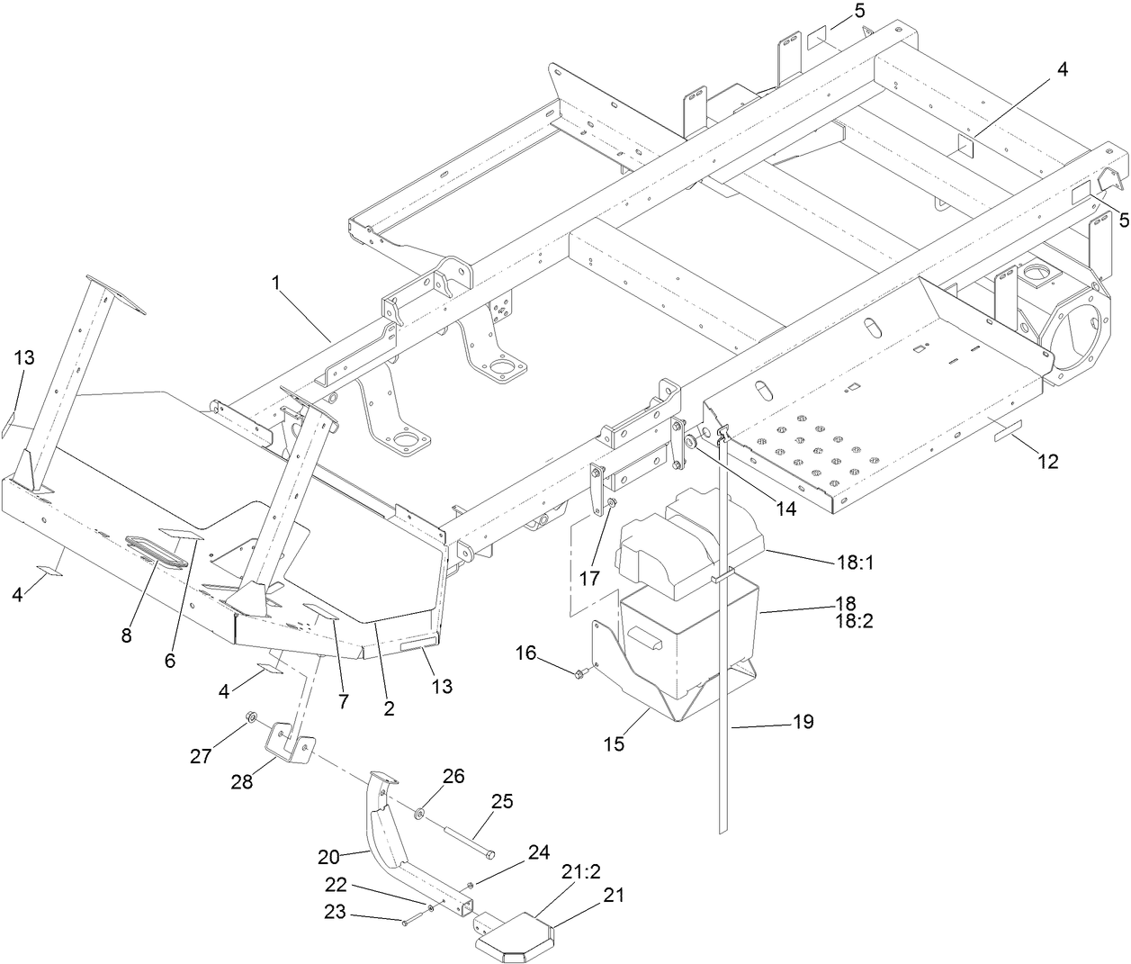 Frame and Battery Box Assembly
