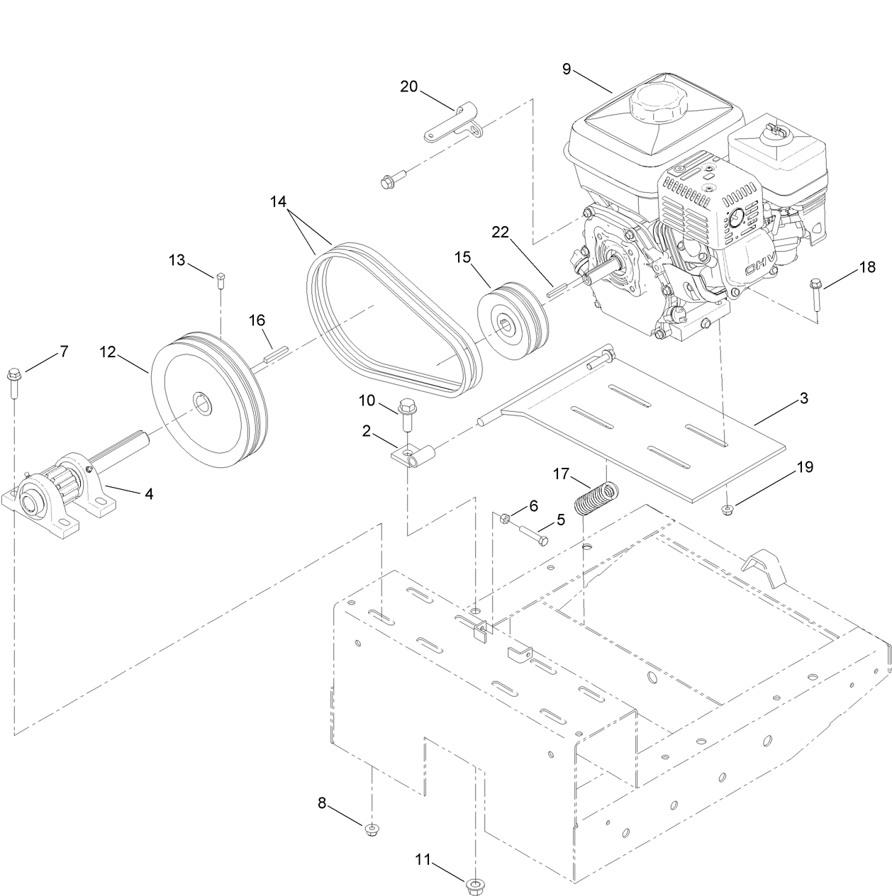 Engine and Pinion Assembly