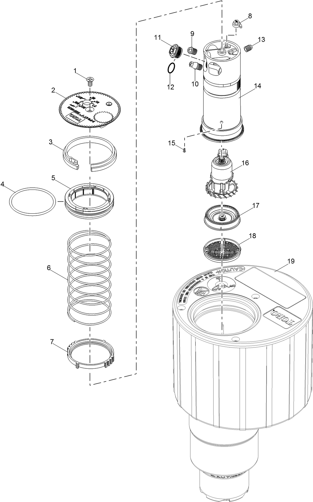 INF55-6 Series Golf Sprinkler w/ 24-Pos TruJectory