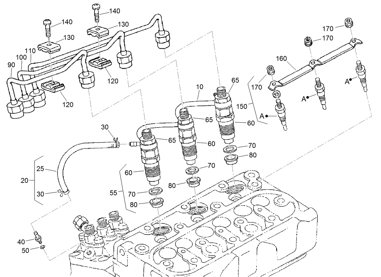 Nozzle Holder and Glow Plug Assembly