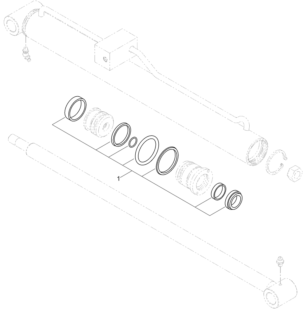 Left Hand Hydraulic Lift Cylinder Assembly No. 117-1831