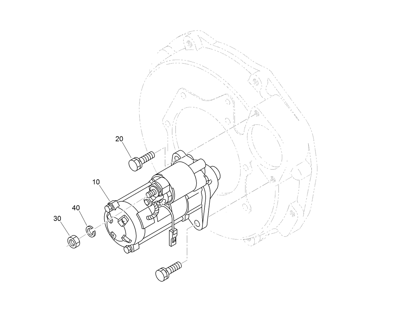Starter Installation Assembly