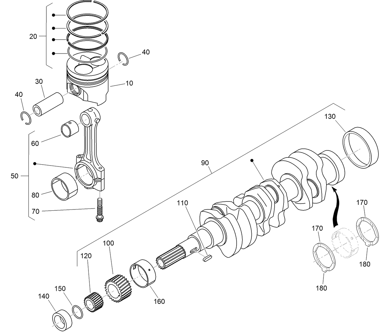 Piston and Crankshaft Assembly