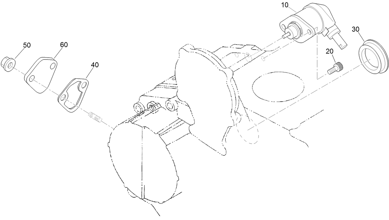Stop Solenoid and Fuel Pump Cover Assembly