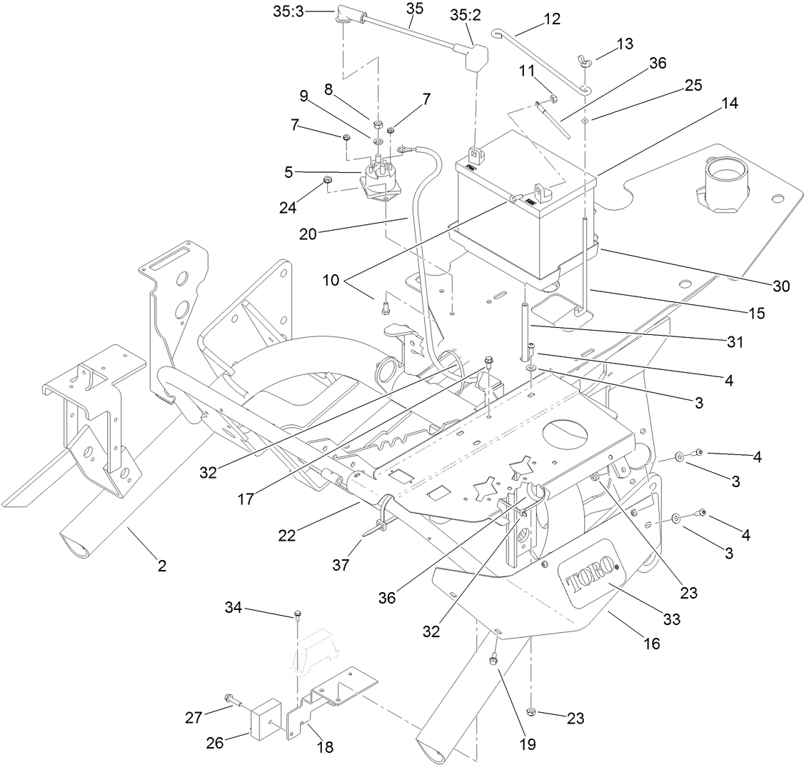 Frame and Battery Assembly