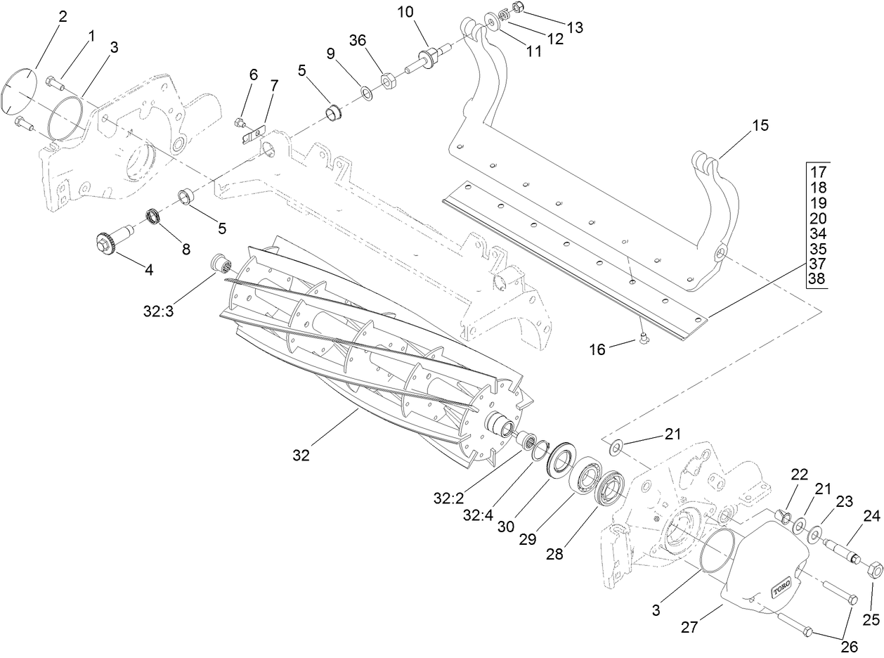 Reel and Bedbar Assembly