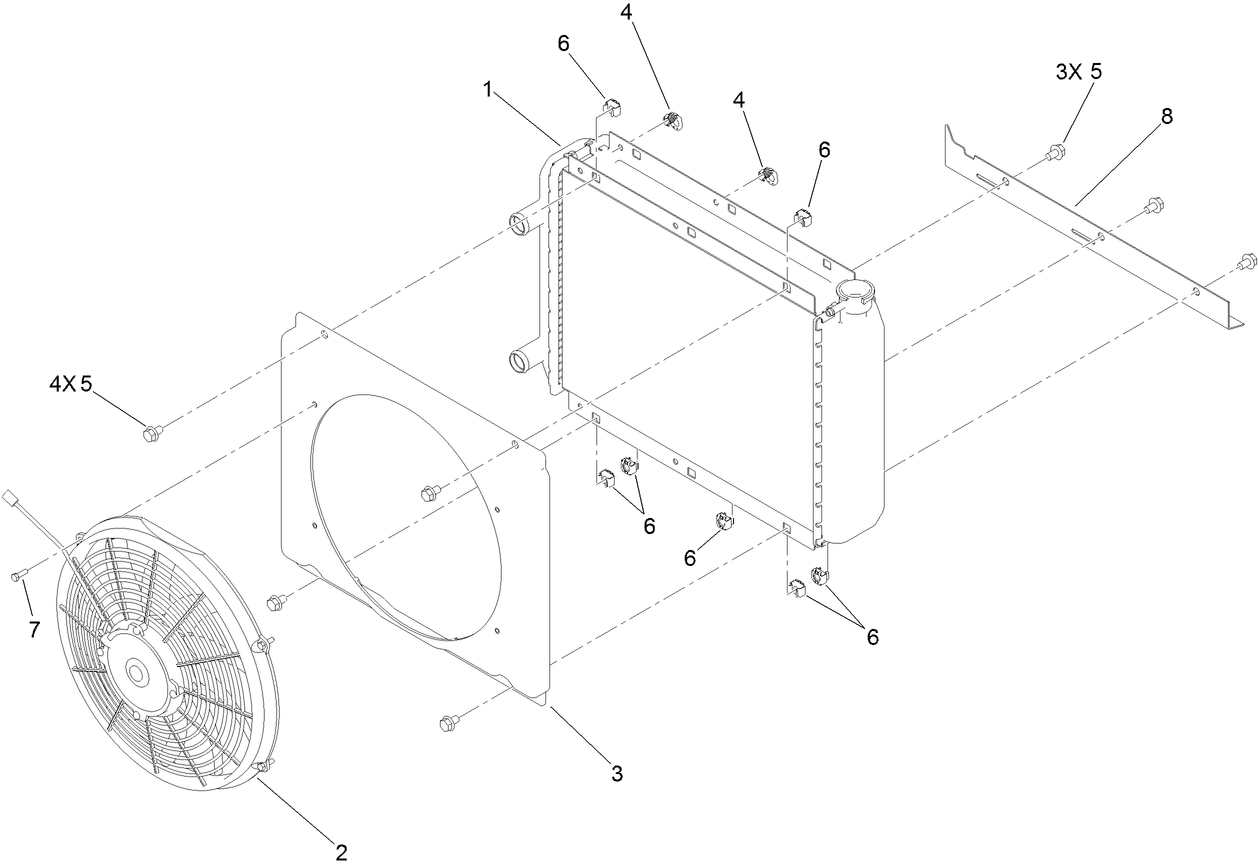 Radiator and Fan Assembly