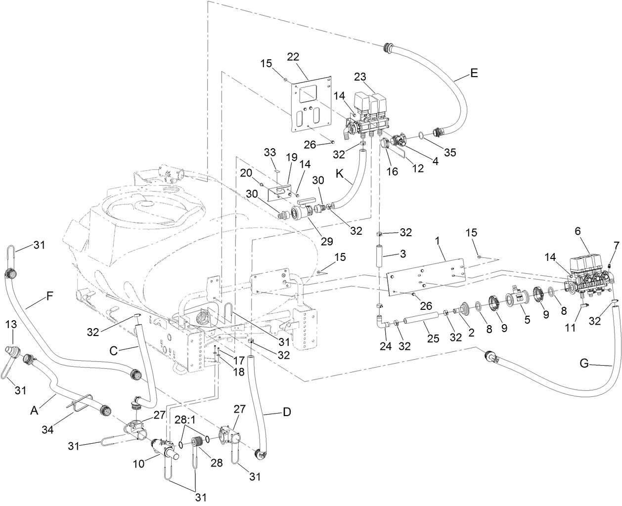 Spray Tank Valve Assembly