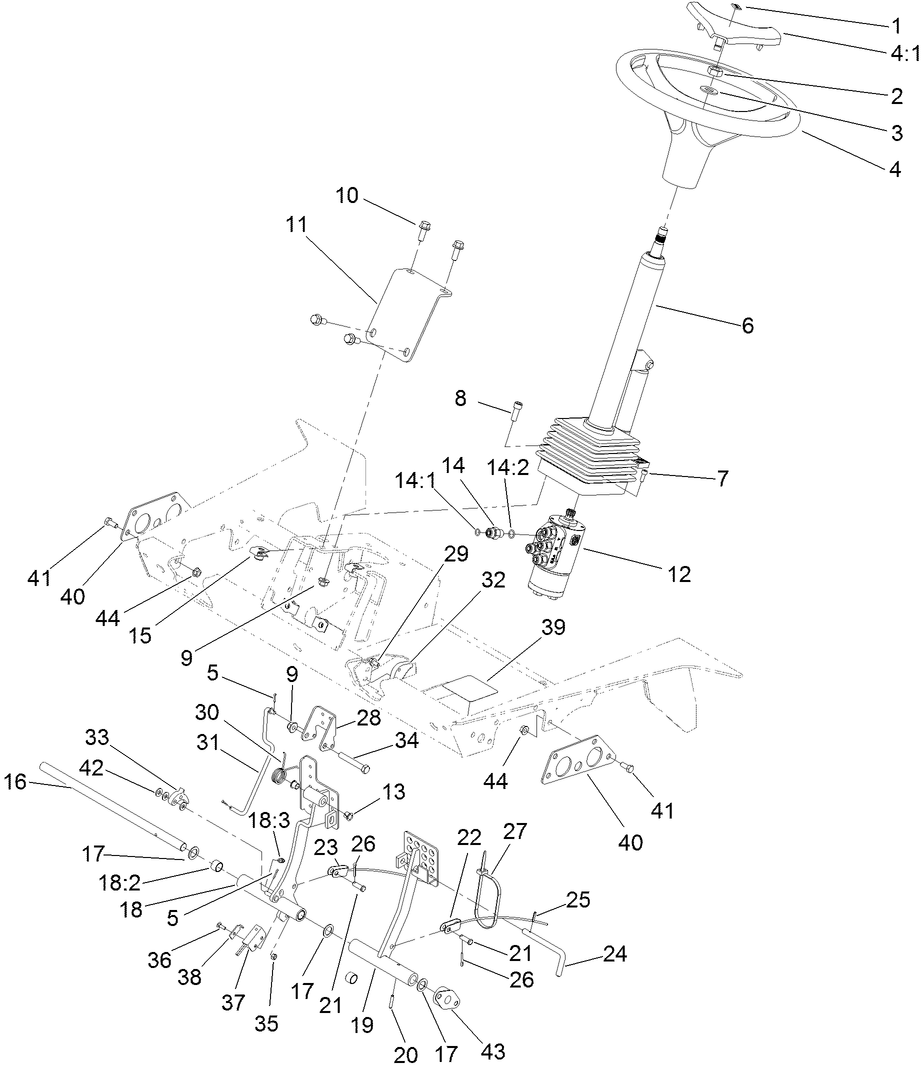 Steering and Brake Control Assembly