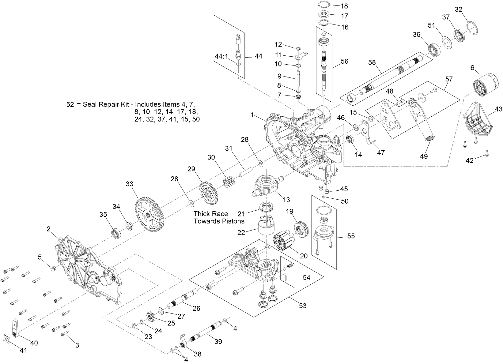 LH Transaxle Assembly No. 116-9713