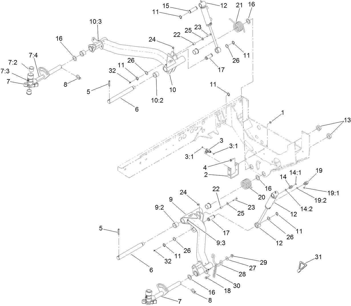 No. 2 and 3 Lift Arm Assembly