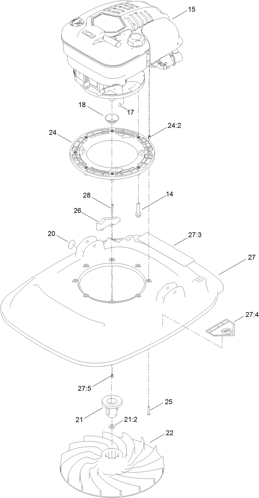 Engine and Deck Assembly