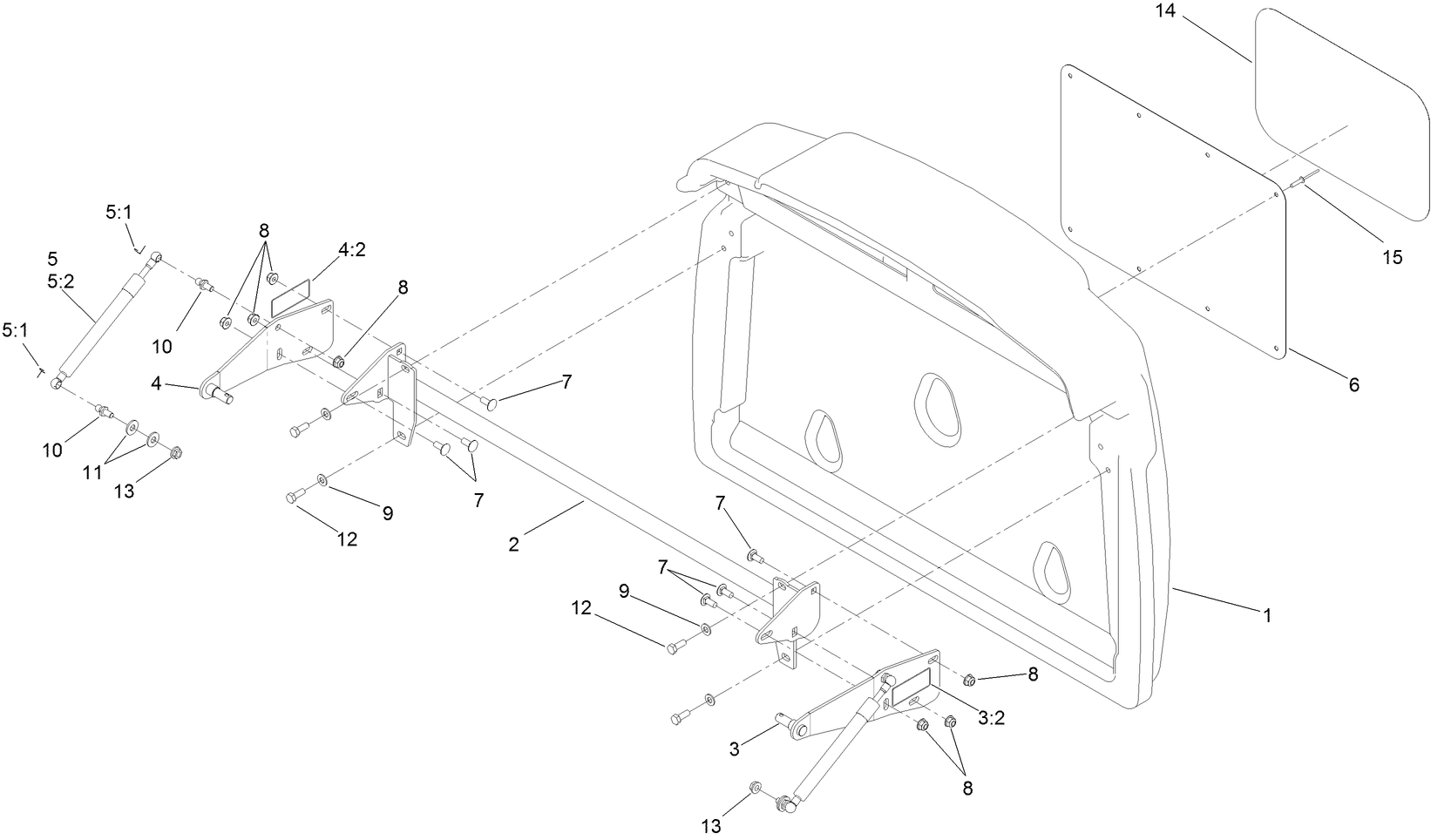 Hopper Door Assembly No. 130-2875