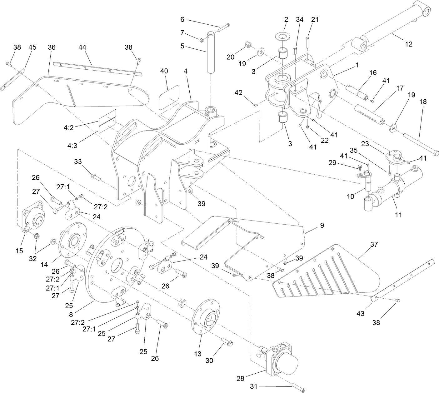 Frame and Cutter Wheel Assembly