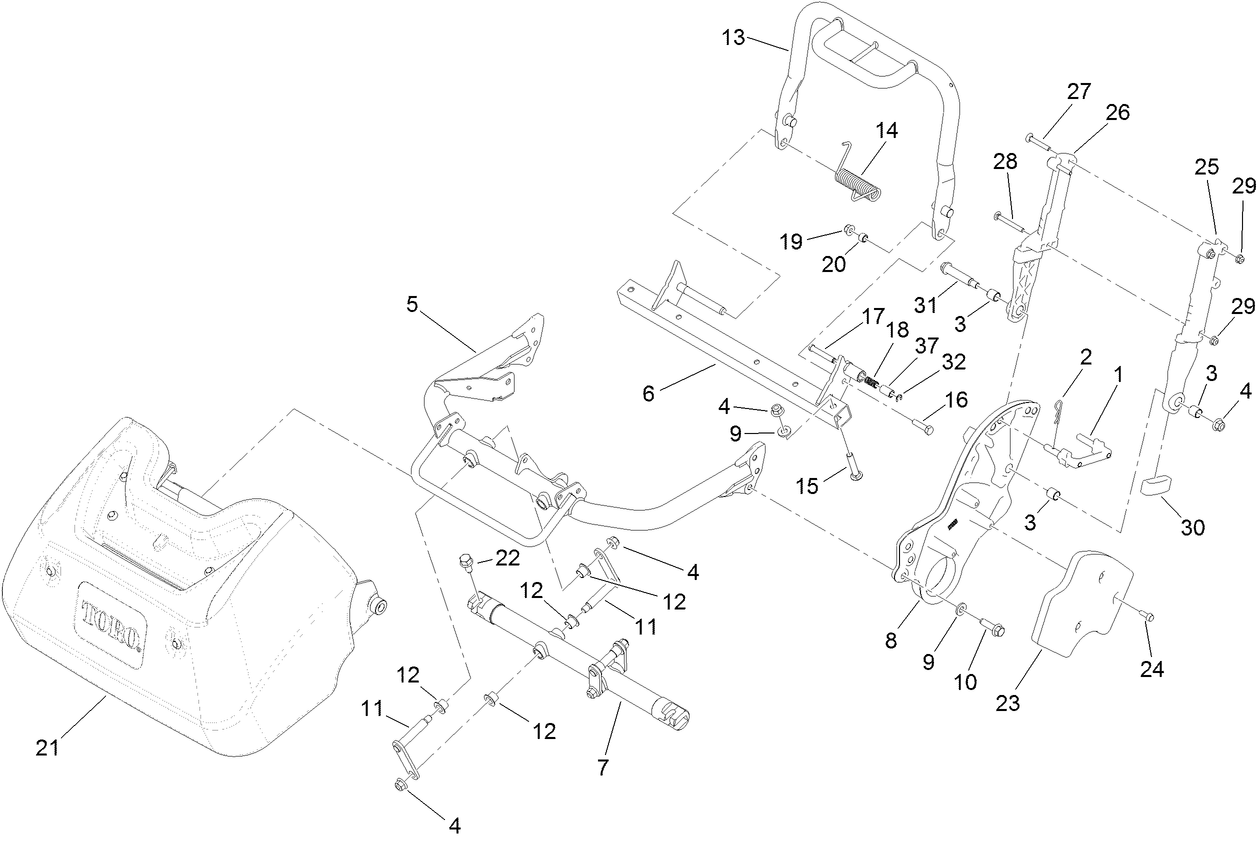 Frame and Handle Mount Assembly