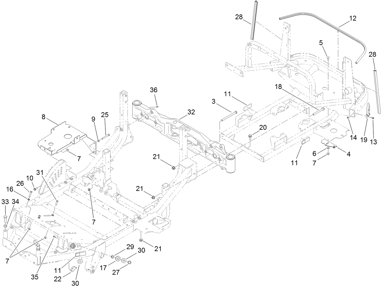 Frame and Rear Axle Assembly