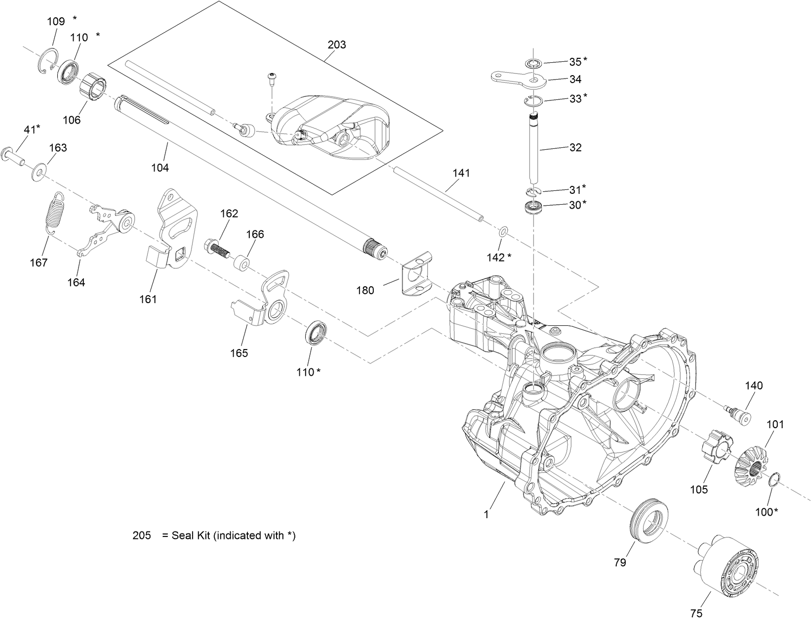 Main Housing Transmission Assembly No. 121-0999