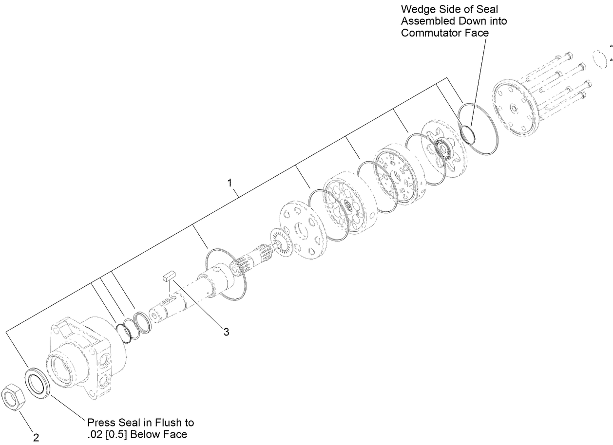 Hydraulic Motor Assembly No. 117-3284 (CCW)