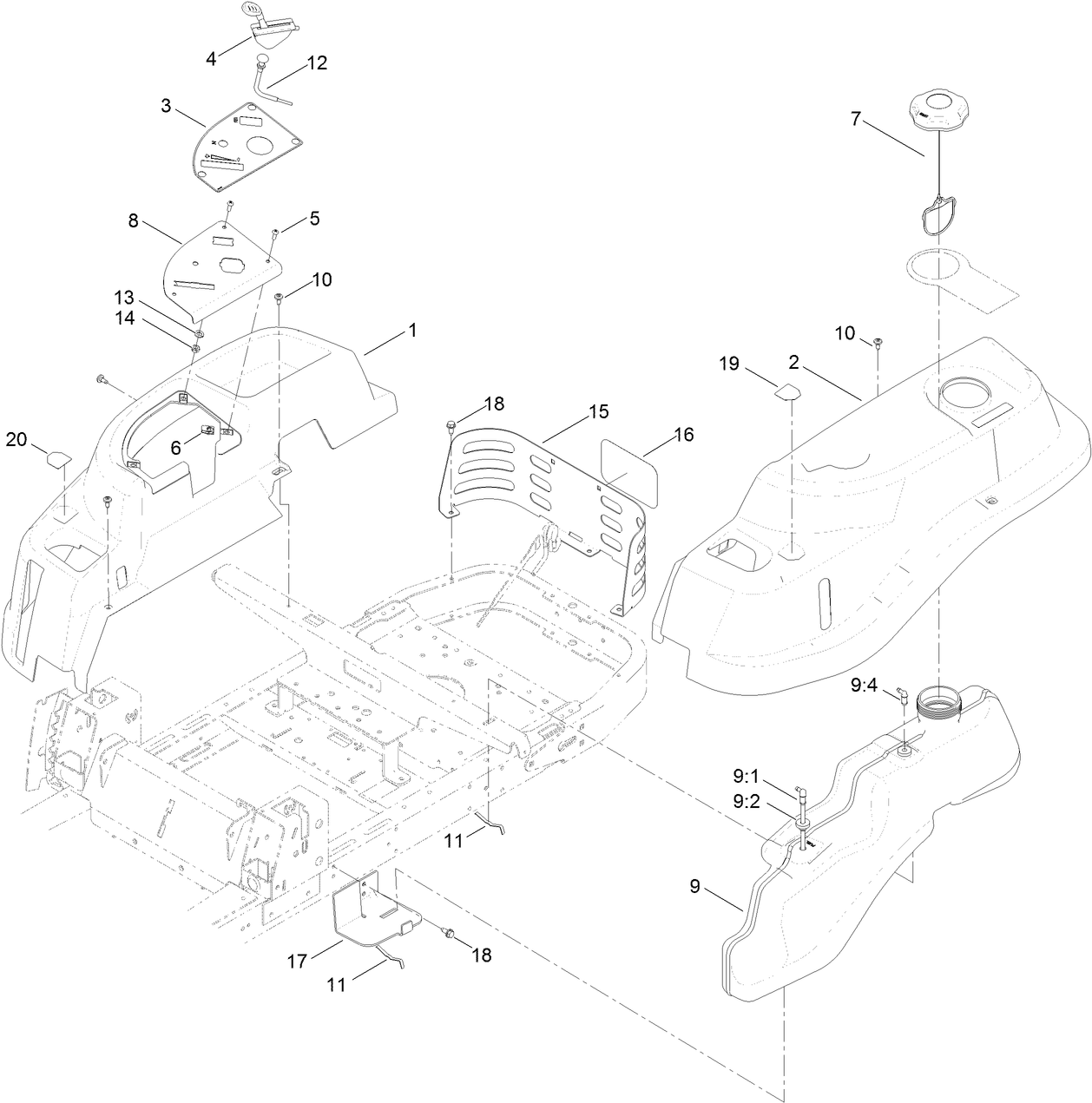 Body Styling and Fuel Pod Assembly