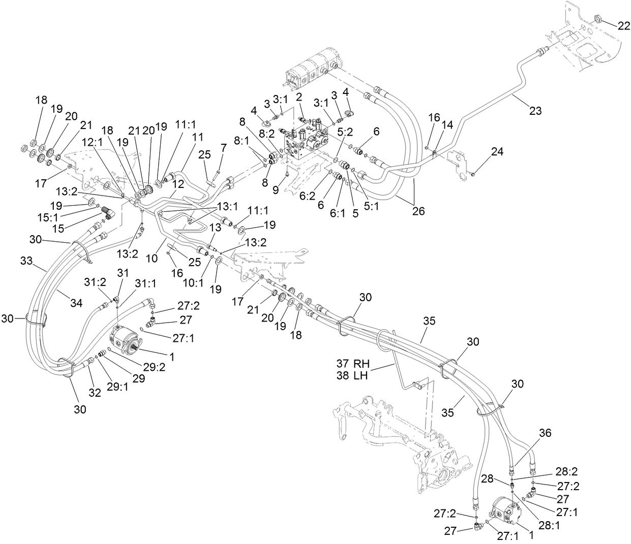 No. 1, 4 and 5 Reel Drive Hydraulic Assembly
