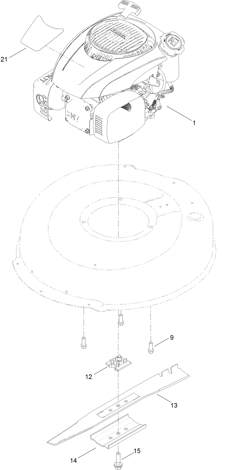 Engine and Blade Assembly