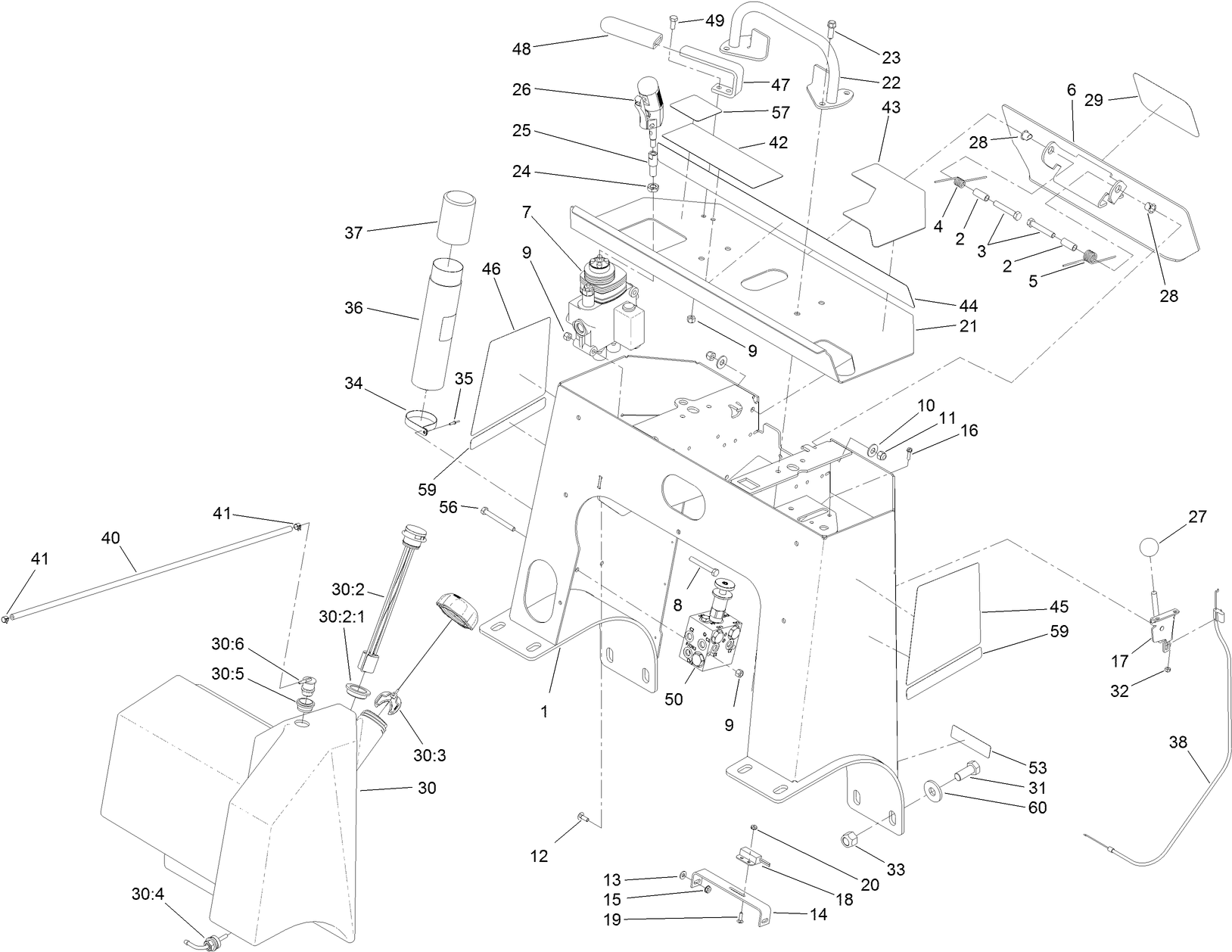 Tower and Fuel Tank Assembly