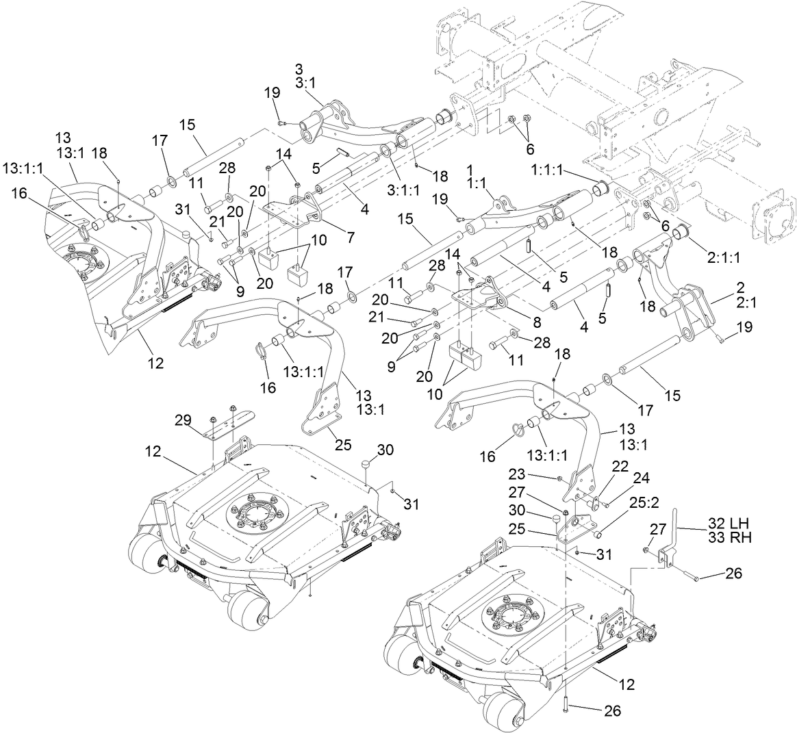 Front Deck Suspension Assembly