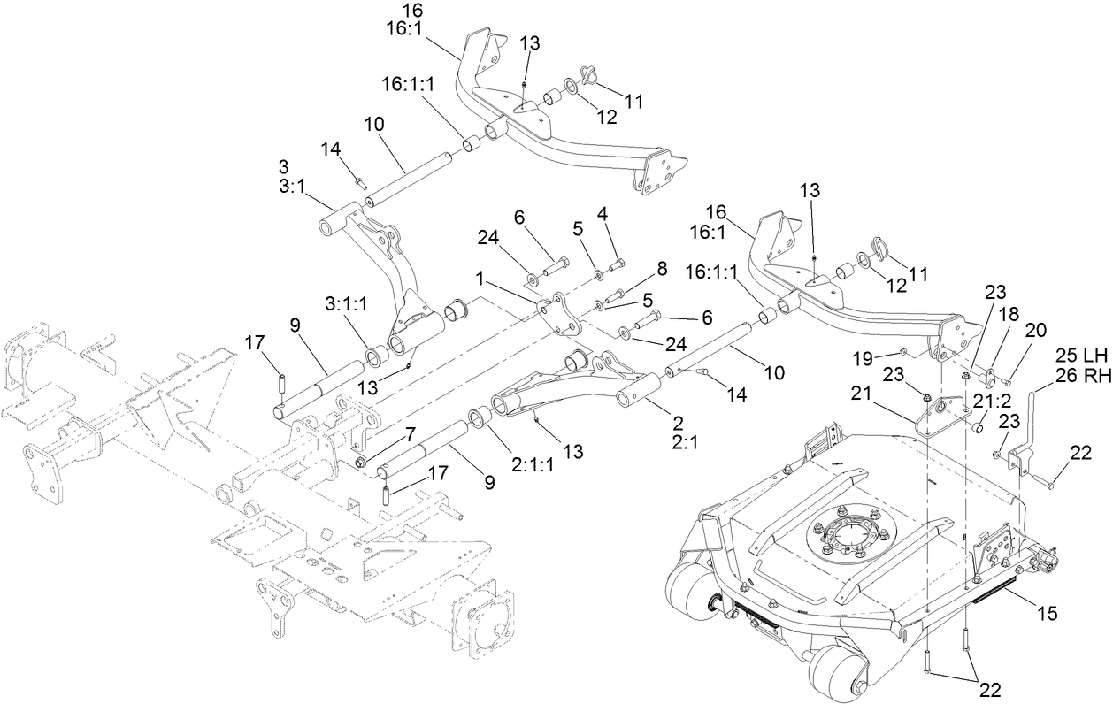 Rear Deck Suspension Assembly