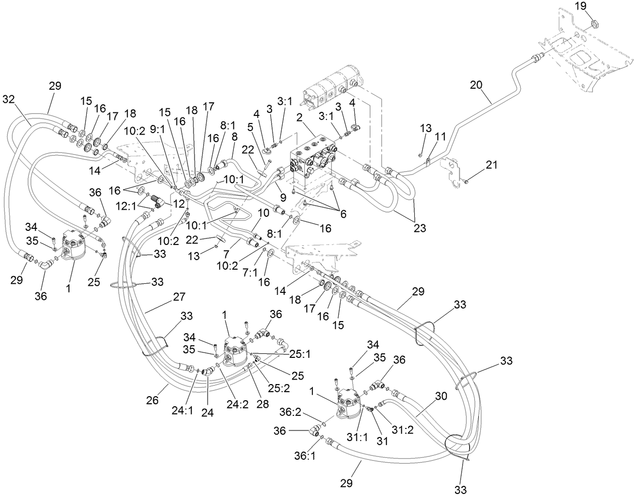 Front Deck Hydraulic Assembly