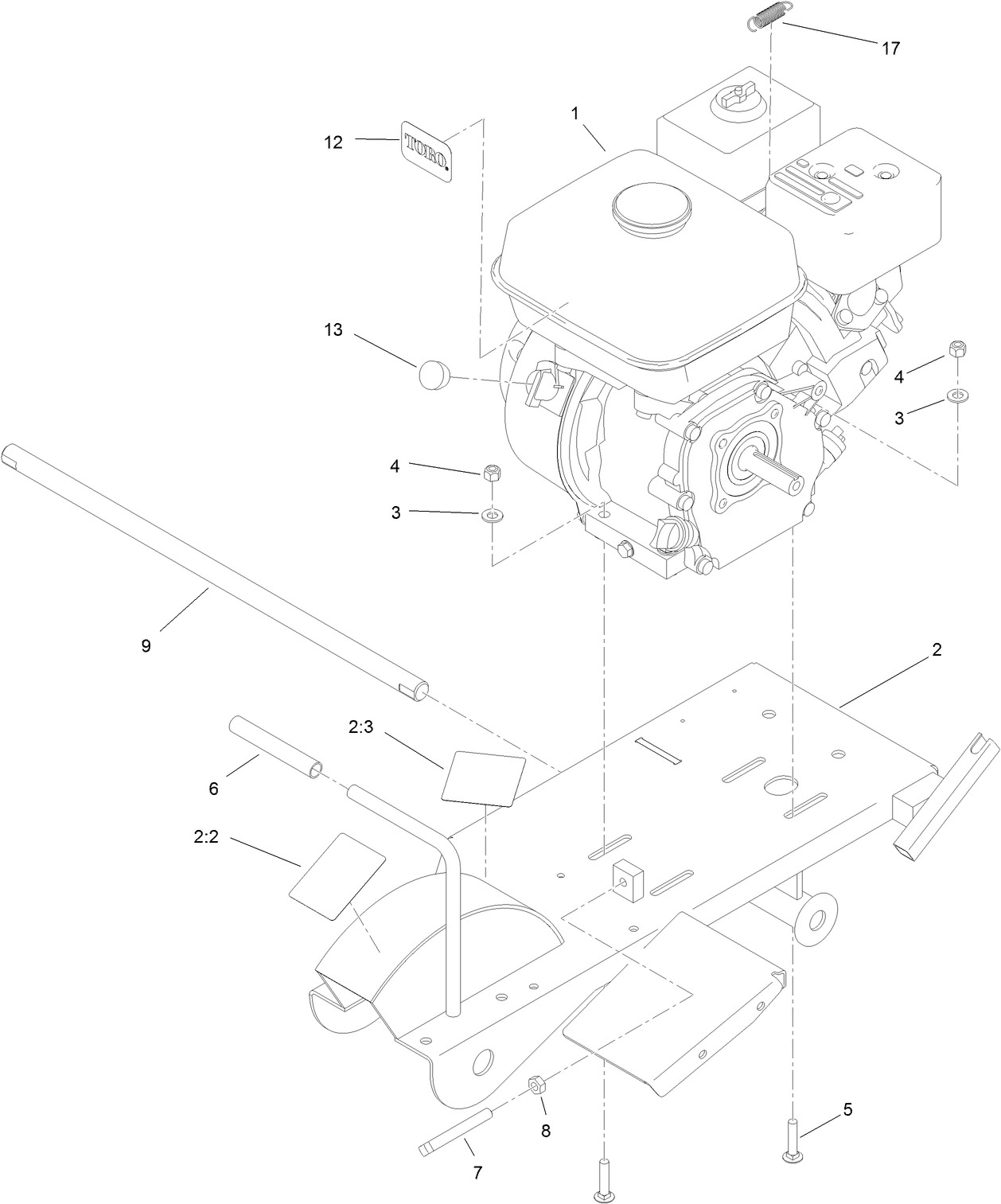 Engine and Frame Assembly