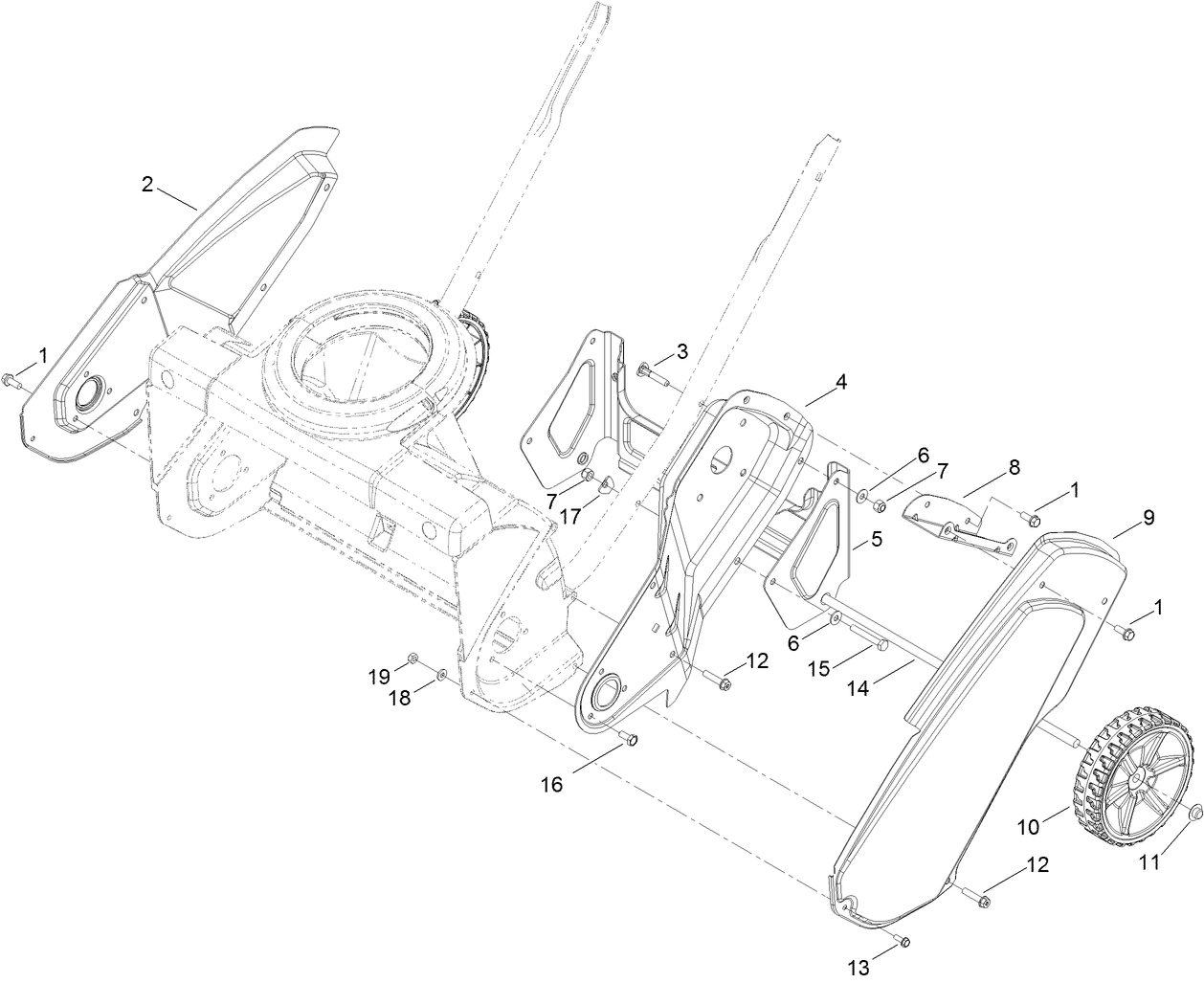 Main Frame and Wheel Assembly