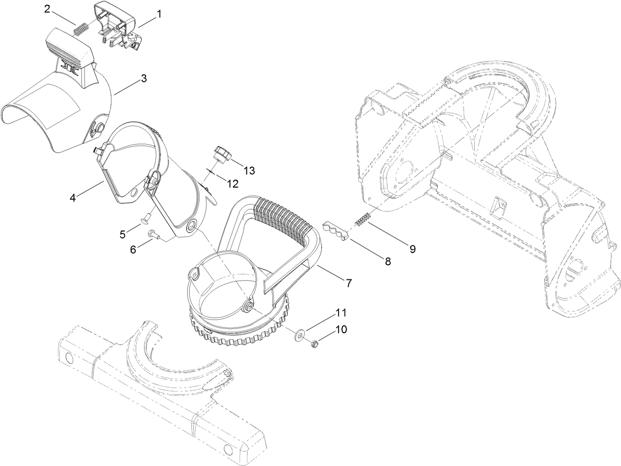 Deflector Chute Control Assembly