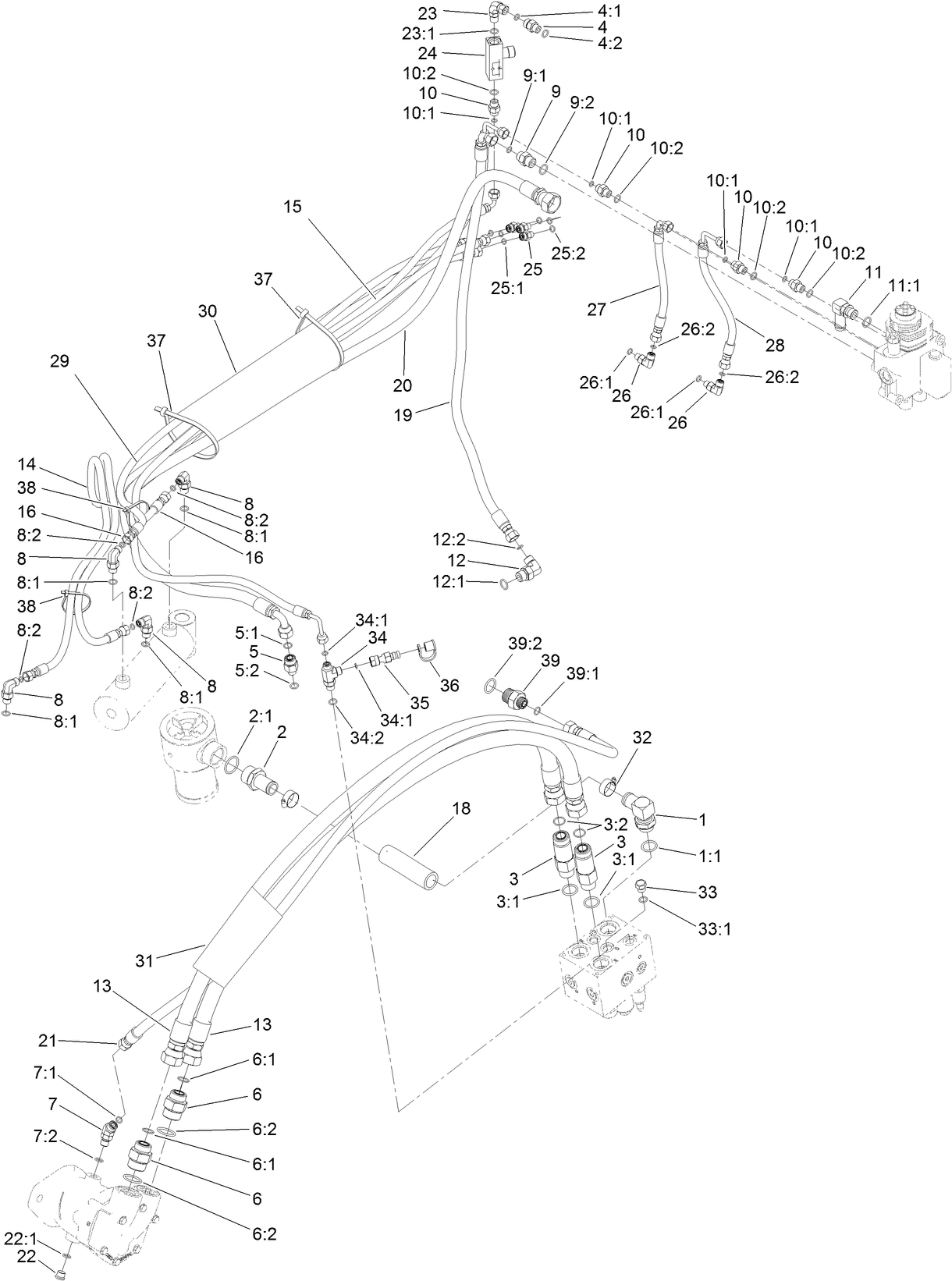 Hydraulic Hose Routing Assembly