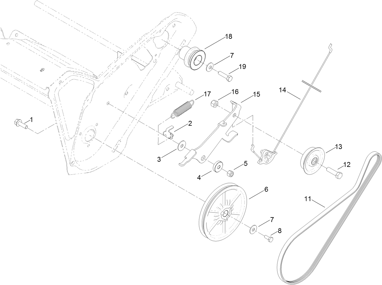 Cluch Cable and Belt Drive Assembly