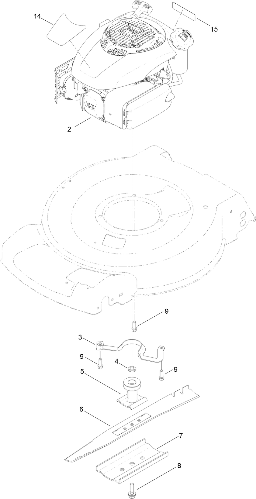 Engine and Blade Assembly