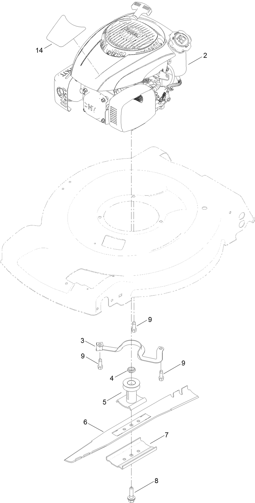 Engine and Blade Assembly