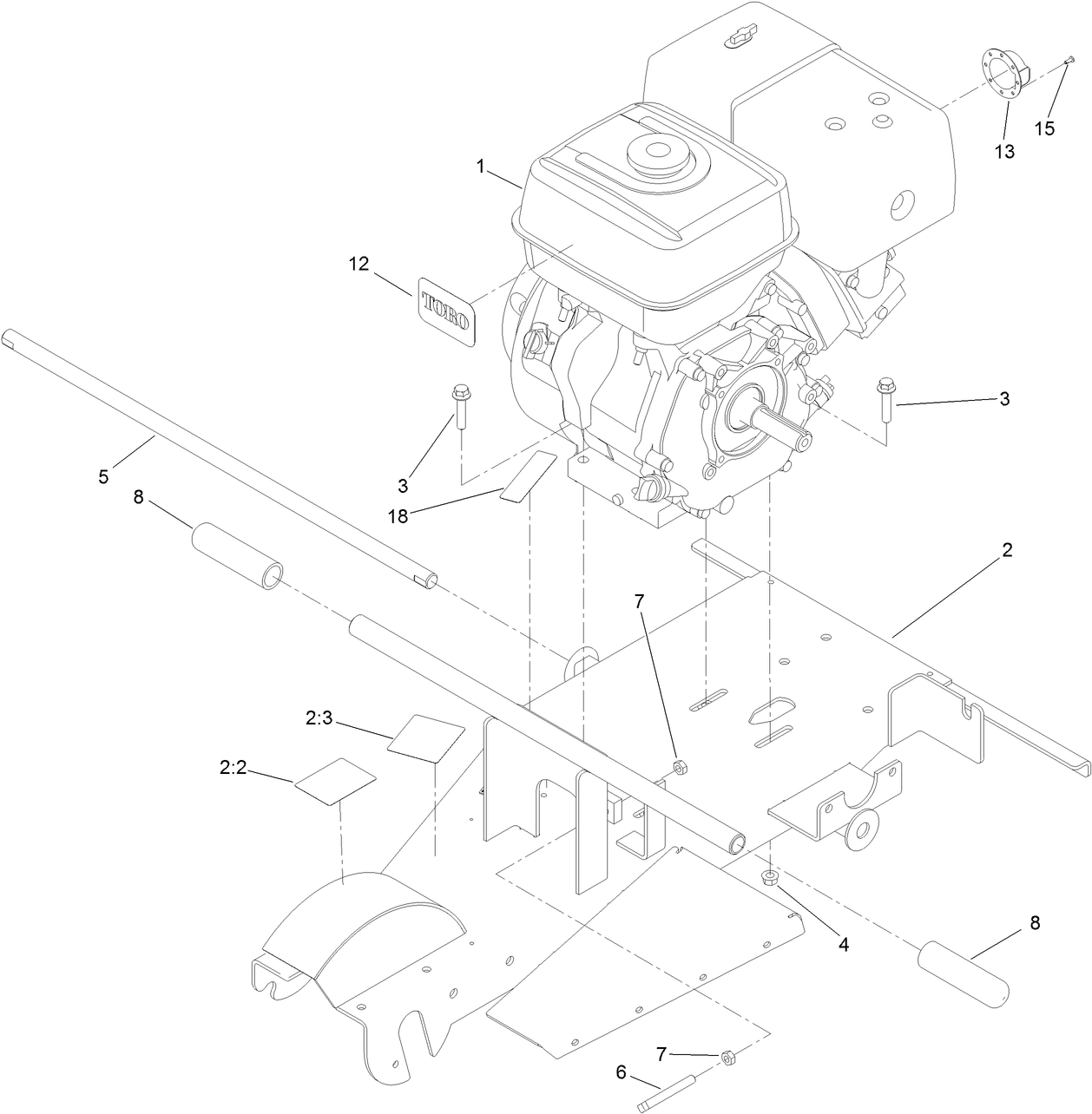 Engine and Frame Assembly