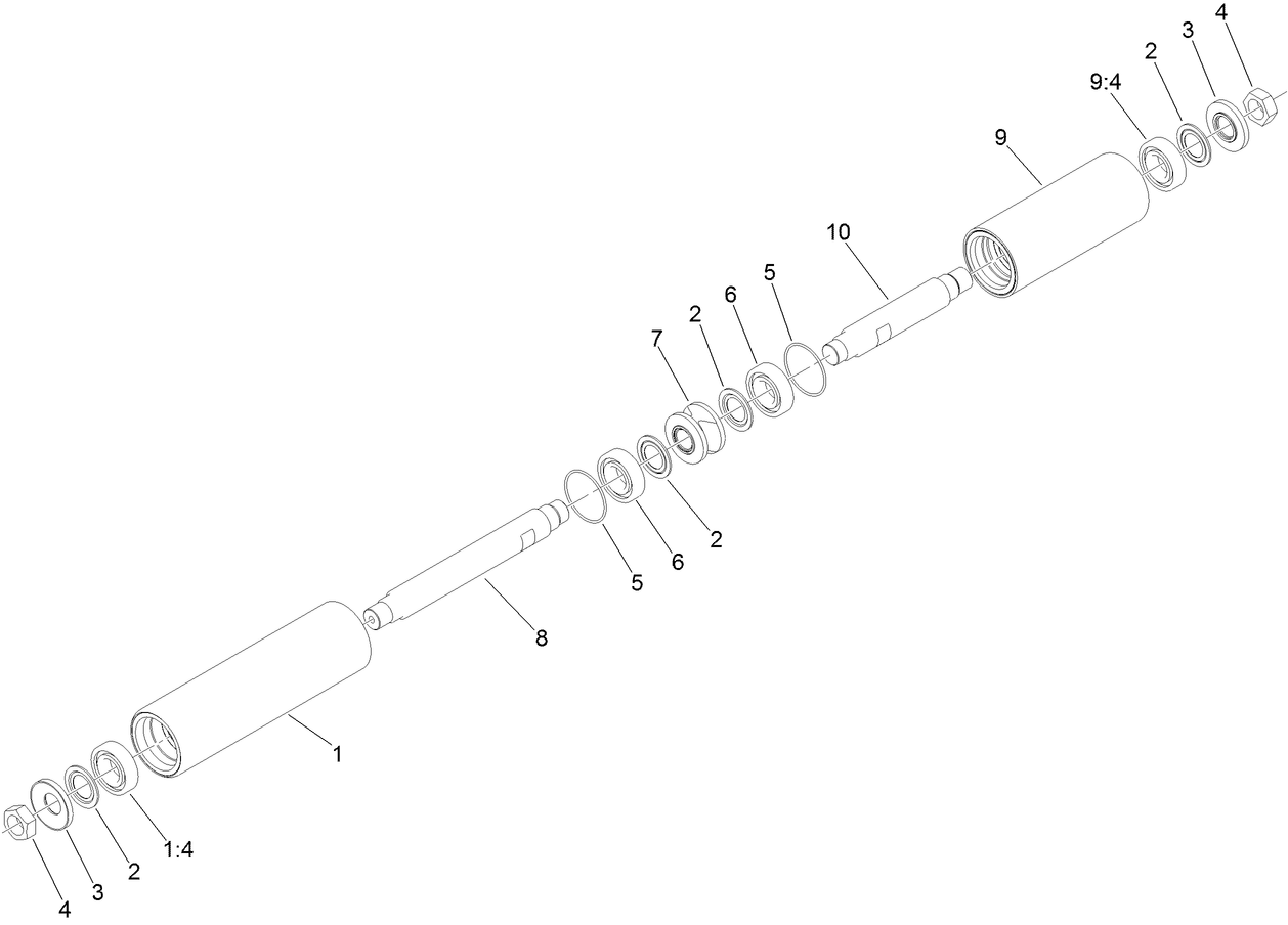 Complete Short Steering Roller Assembly No. 127-7963