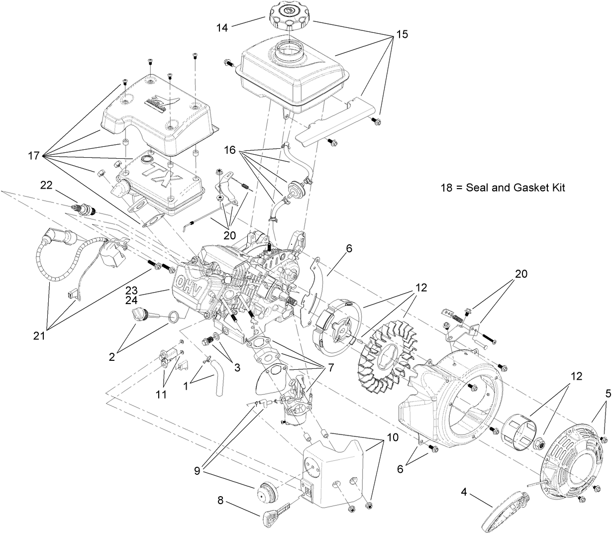 Recoil Engine Component Assembly No. 119-1920