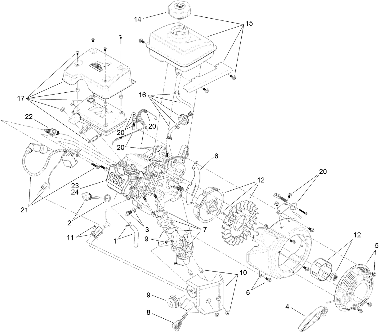 Recoil Engine Component Assembly 119-1974
