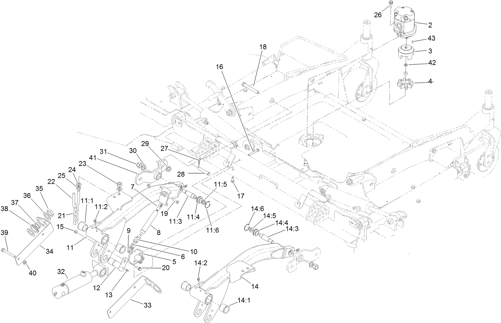 Front Deck Lift-Arm Assembly