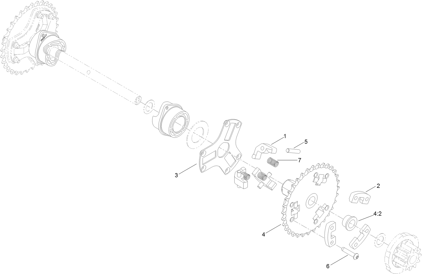 Wheel Clutch Sprocket Assembly