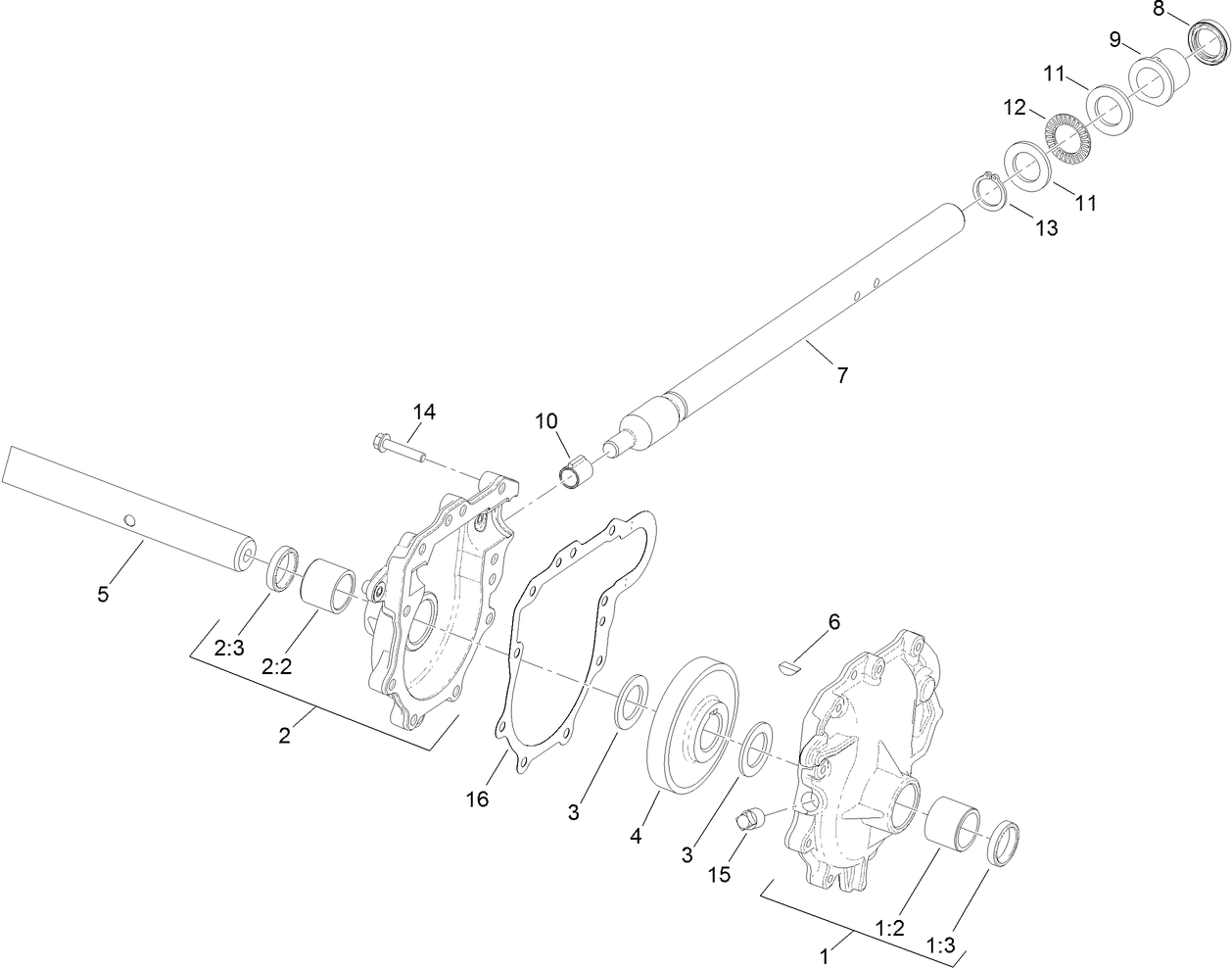 28 Inch Auger Gearcase Assembly No. 125-7926